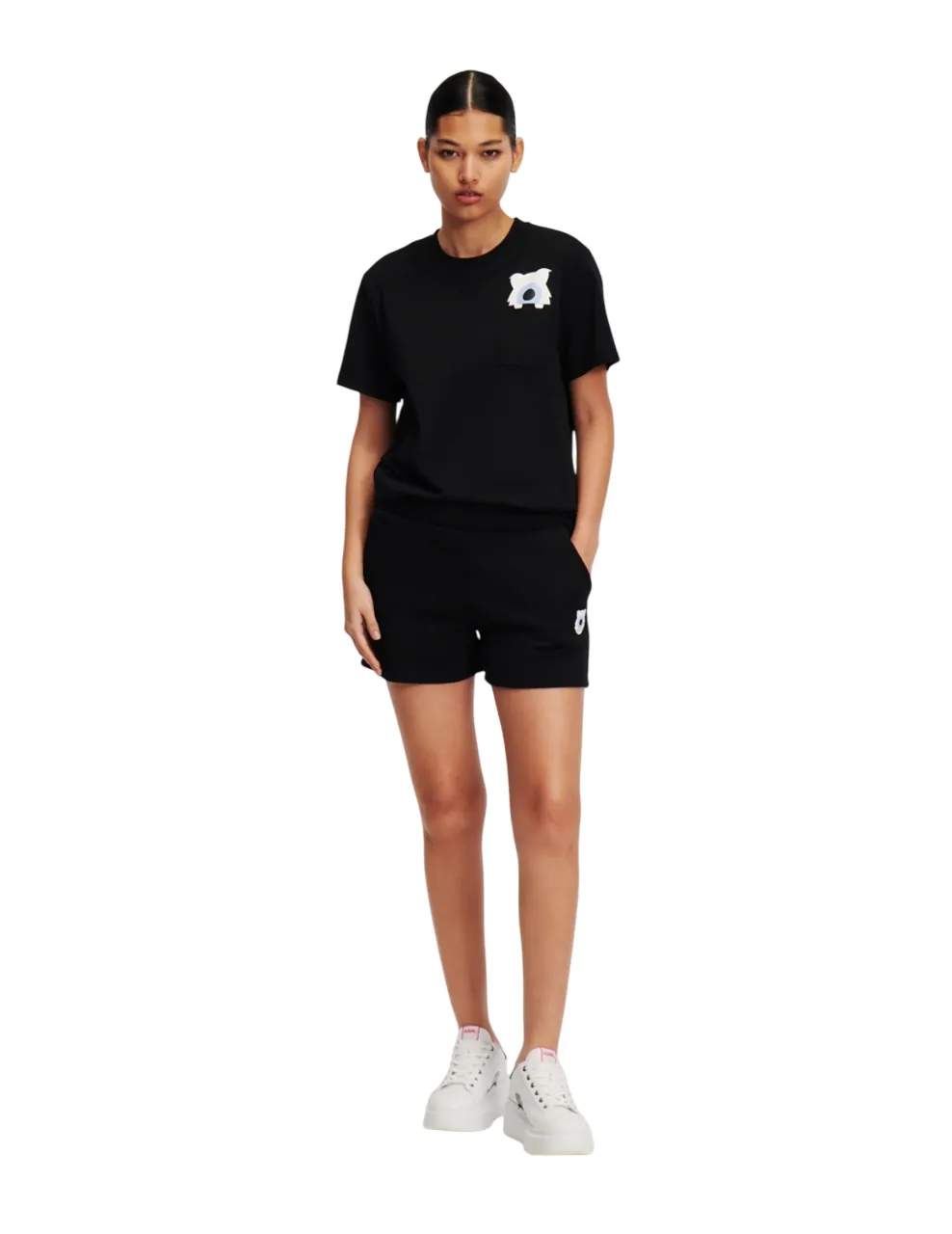 KARL LAGERFELD KLXDD WOMEN SWEATSHORTS BLACK Size - M
