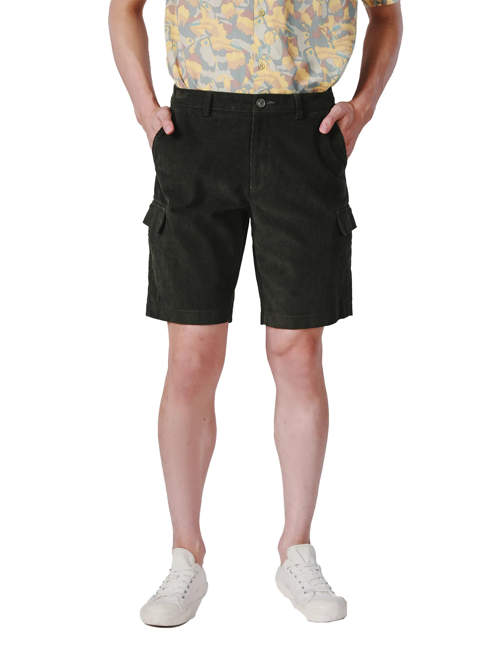 JOHN HENRY Men s Shorts (Slim Fit) SONGKRAN FESTIVAL Moss Green
