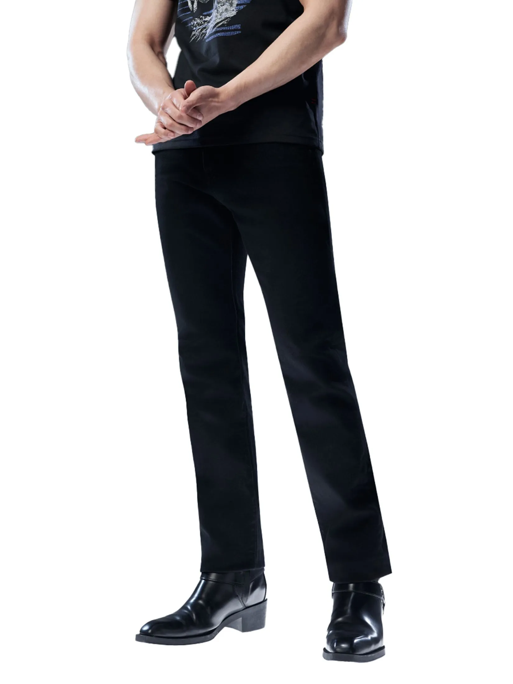 GQ GQ CoolTech Straight Jeans Super Black Jeans