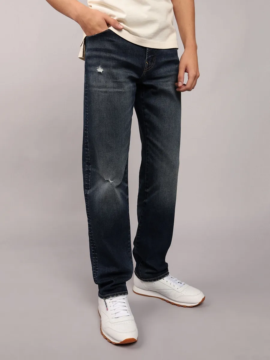 AMERICAN EAGLE MEN DARK W/ BULLETHOLES ORIGINAL STRAIGHT 009 INDIE DARK DESTROY