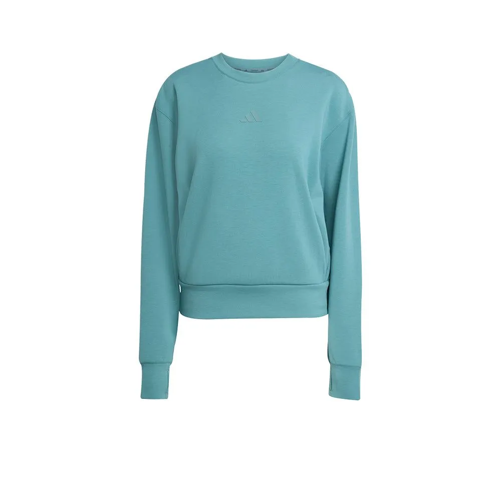 ADIDAS Women Training Sweatshirt Designed-for-Training Warm-Up Green - AD001AP902ELTH