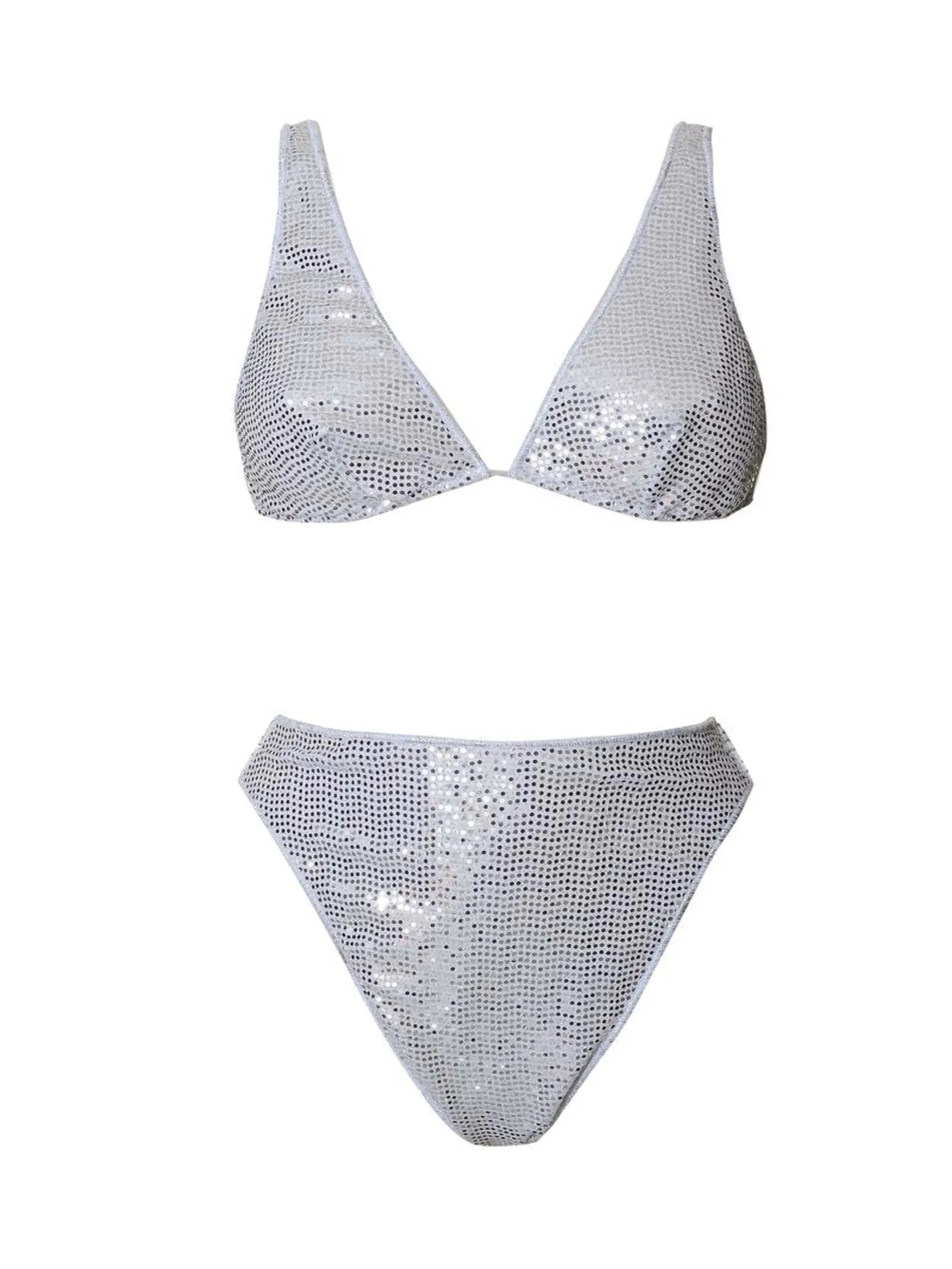 OSEREE DISCO 90S TWO PIECE IN SILVER