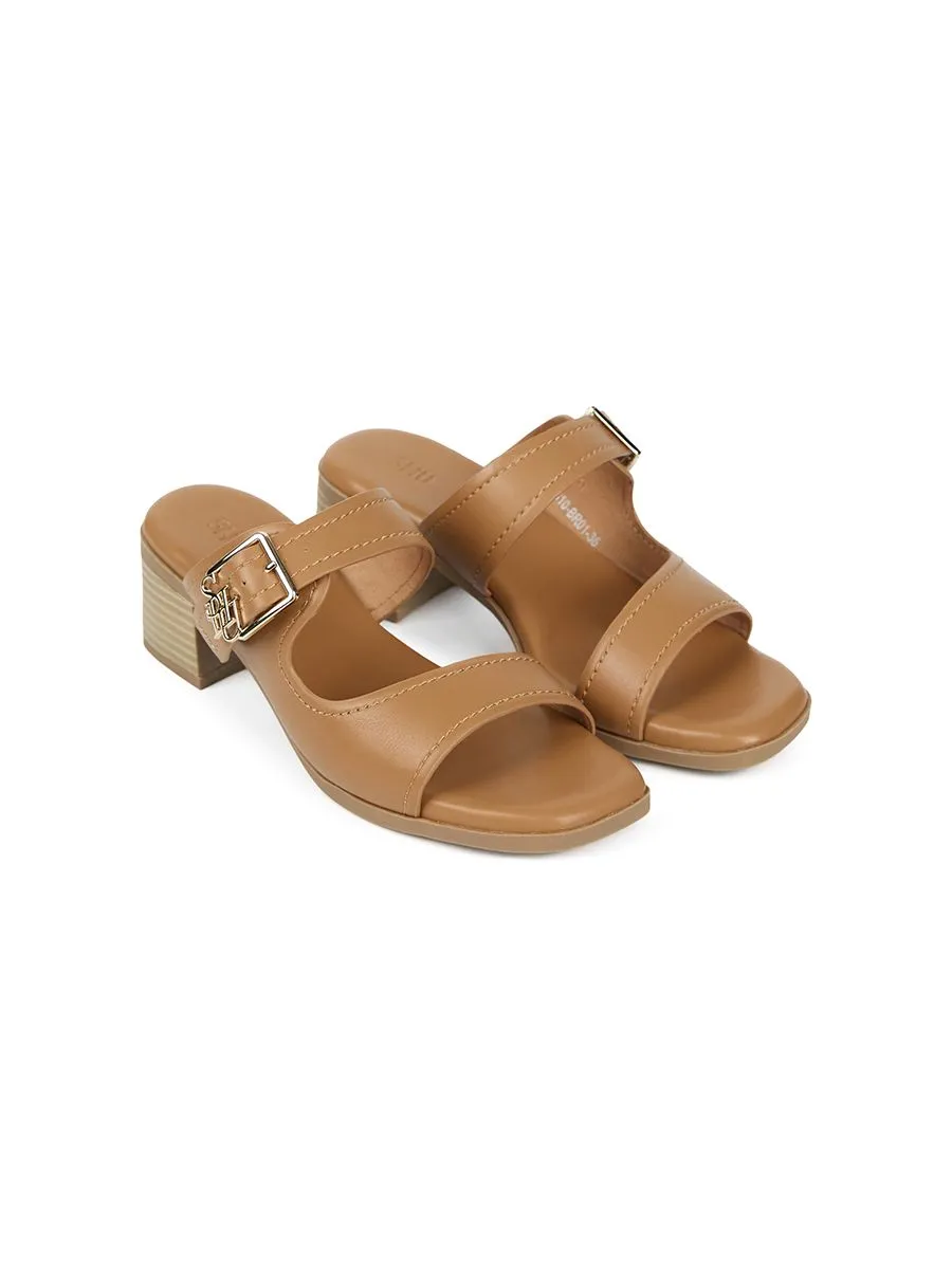 SHU WOWEN  BEDDY 2" SIGNET BELTS - BROWN