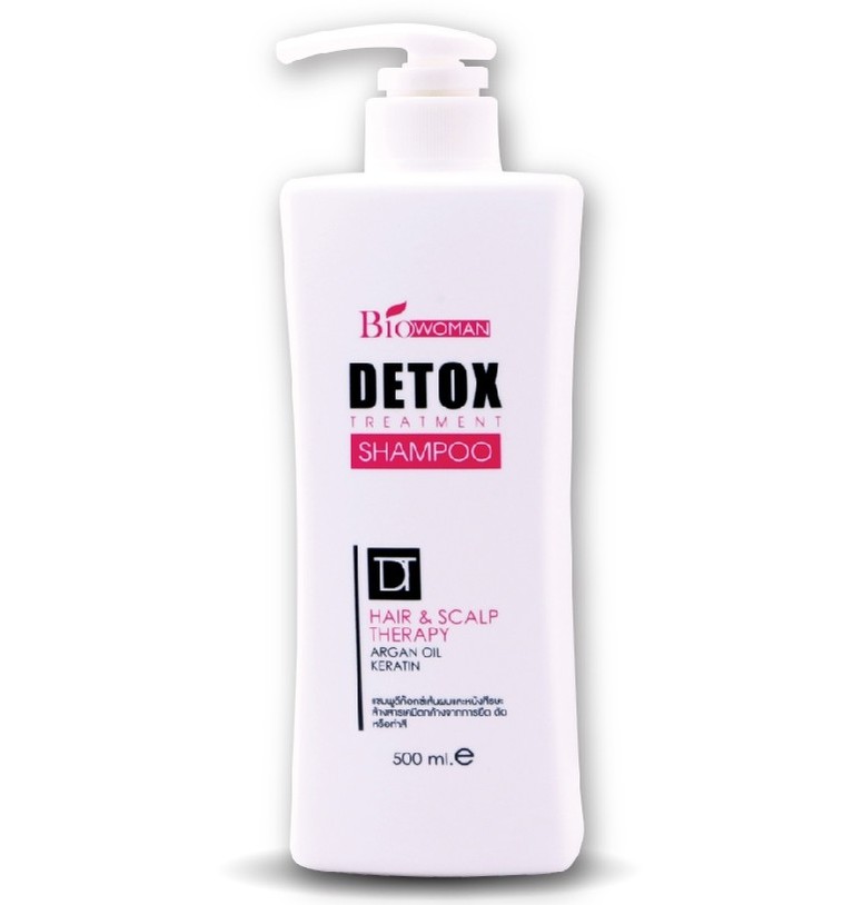 Шампунь с кератином, углем бамбука и маслом арганы Detox Biowoman 500 мл