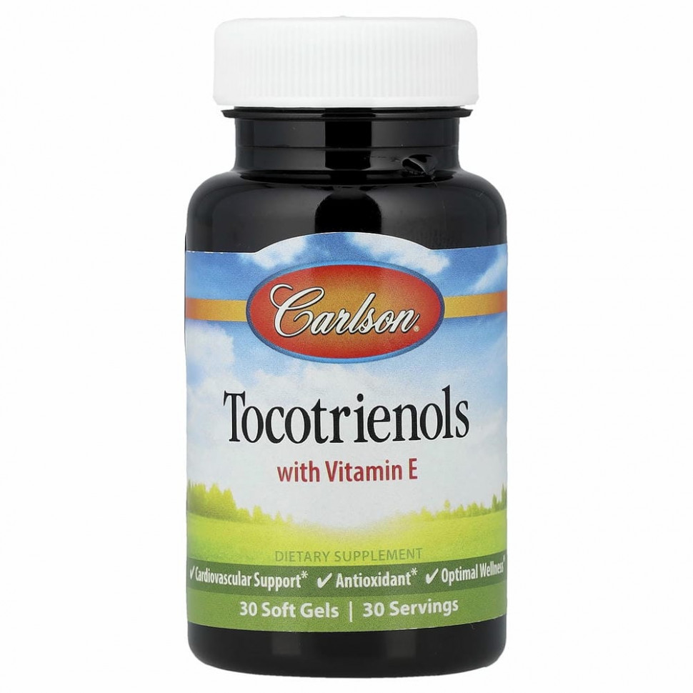 Carlson, Токотриенолы, с витамином Е, 30 мягких таблеток