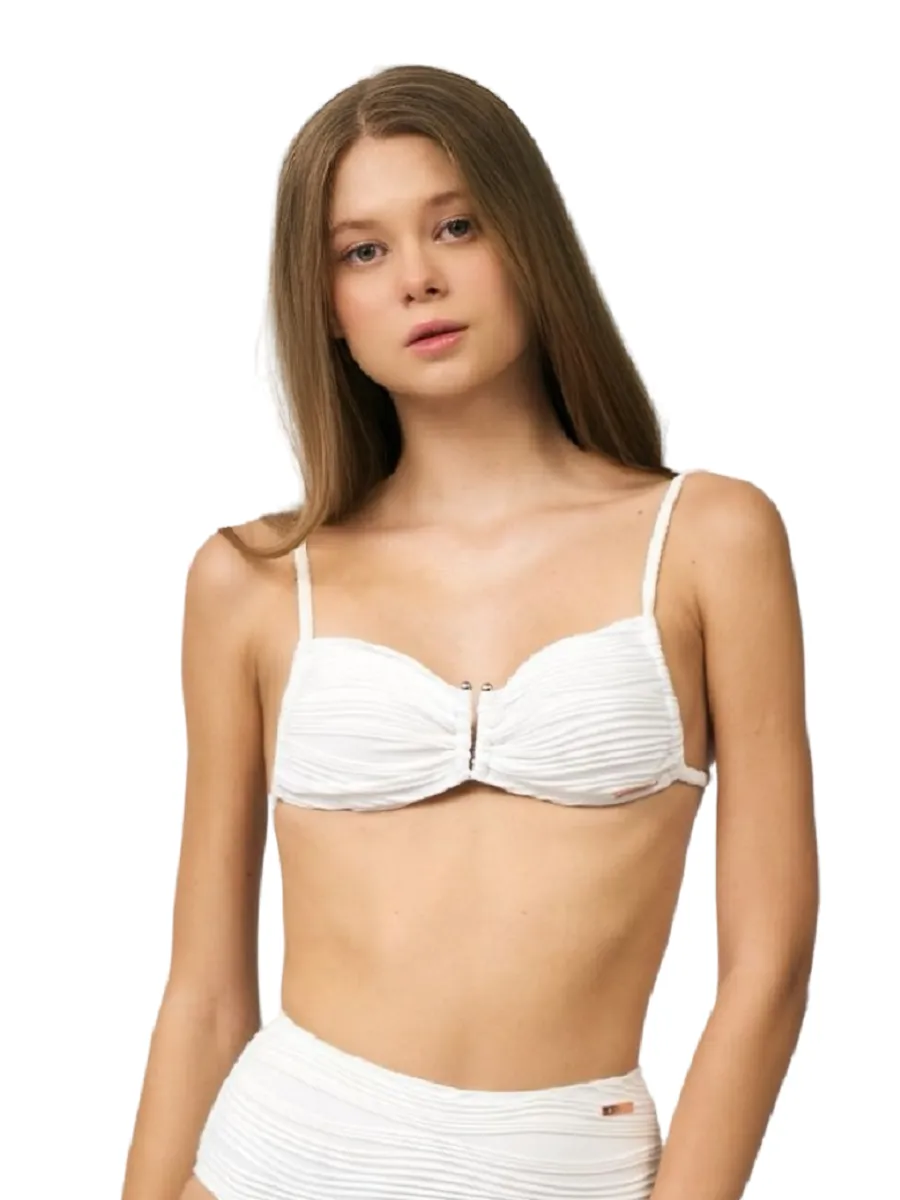 VANESSE White WOMEN HIGH WAISTED BIKINI TOP (029070)