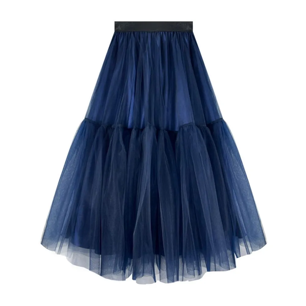 ICONIC NAVY TULLE SKIRT