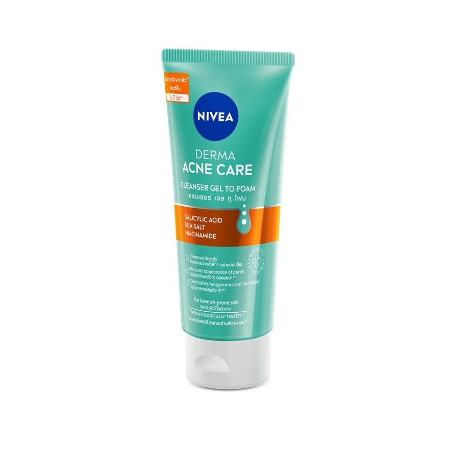 Nivea Derma Acne Care Cleanser Gel To Foam 90 Ml.