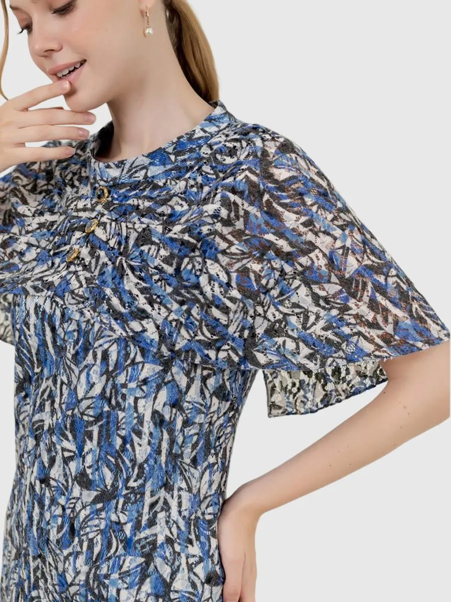 VERONIQA Women Dress Rachel Lace Blue