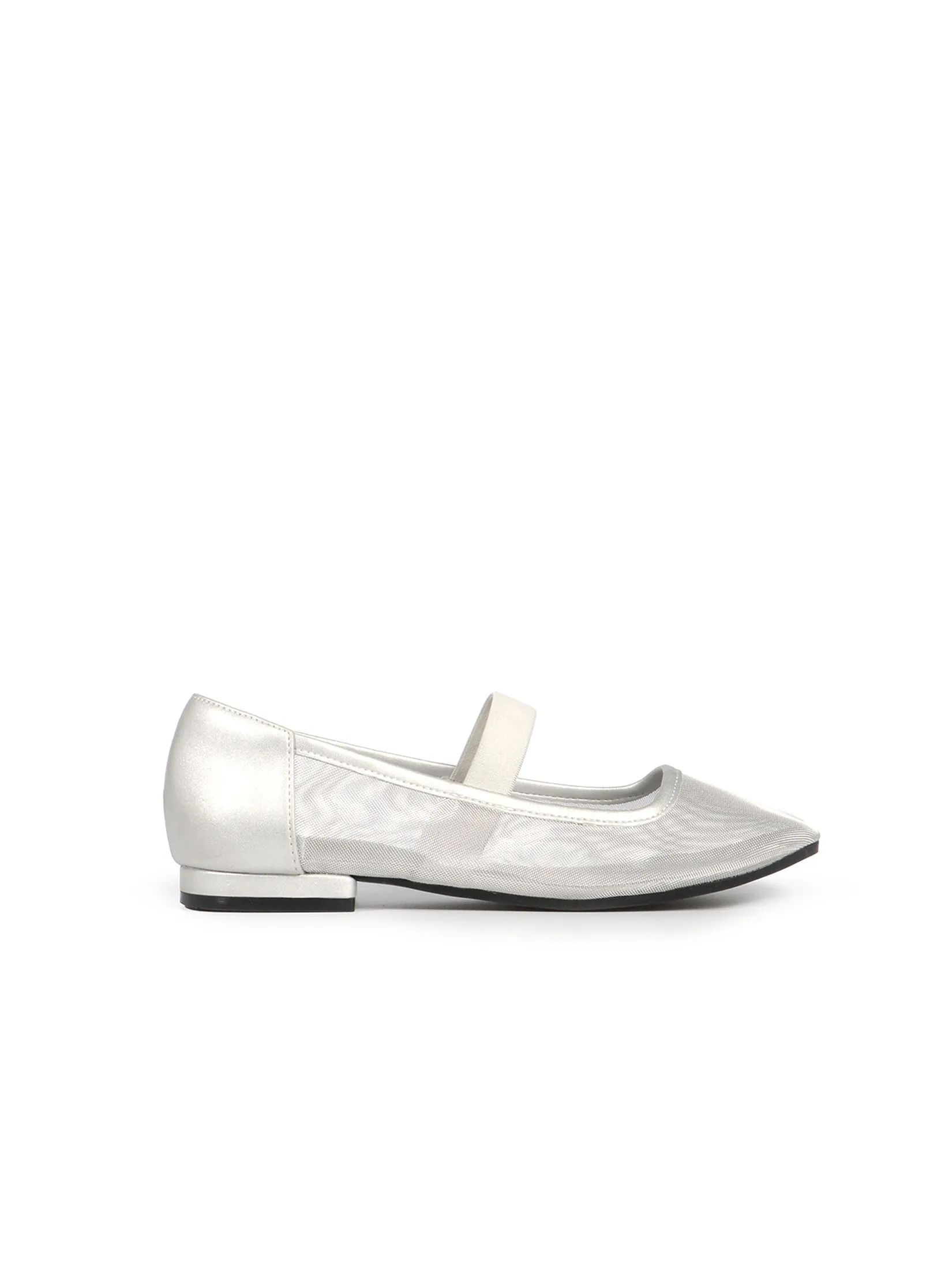 KENNETH COLE WOMEN FLATS MARY-MARY JANE MESH  /SILVER