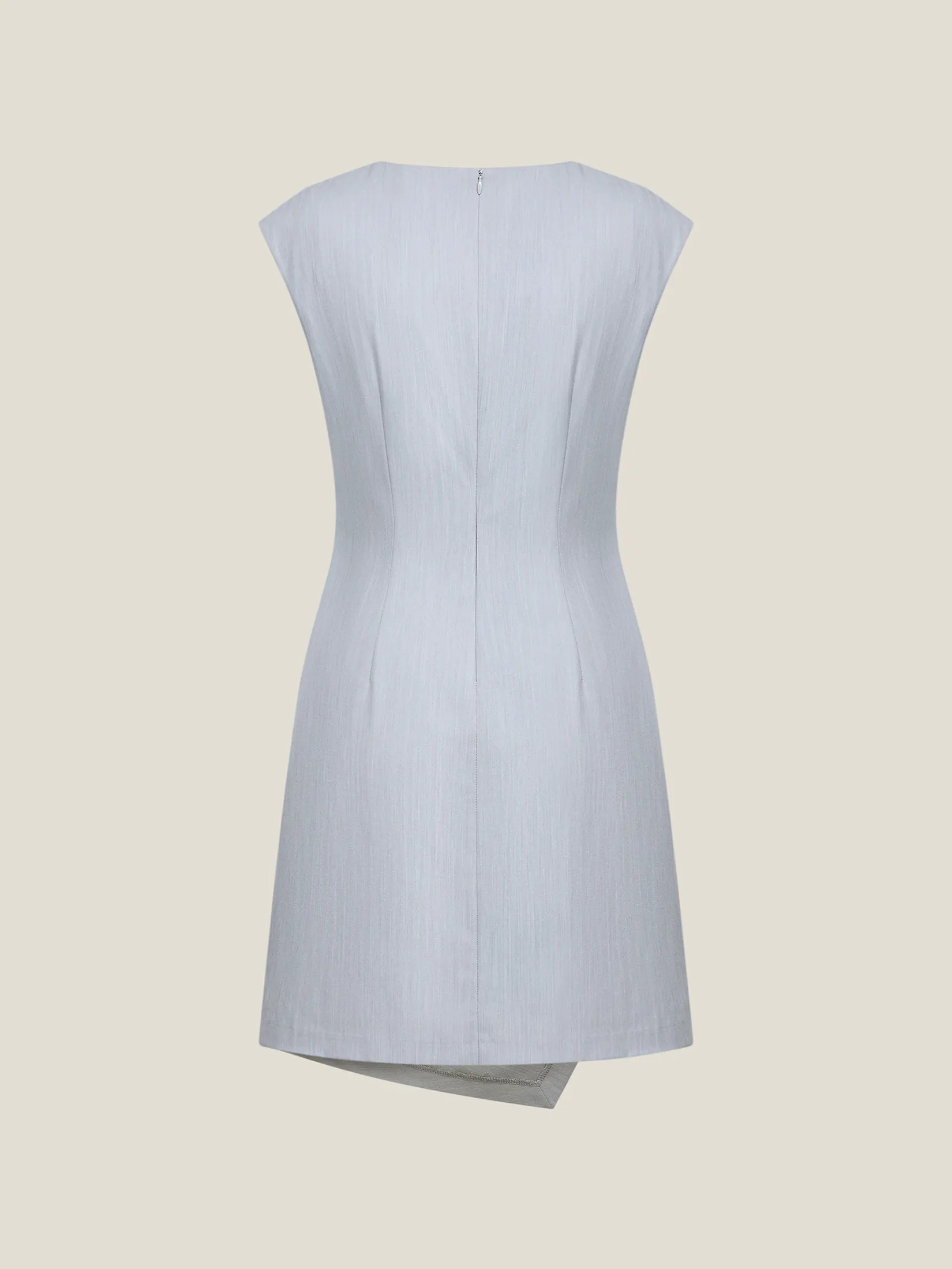 G2000 Women Clothing Anti Uv Asymmetrical Hem Dress  A-Shape - Grey