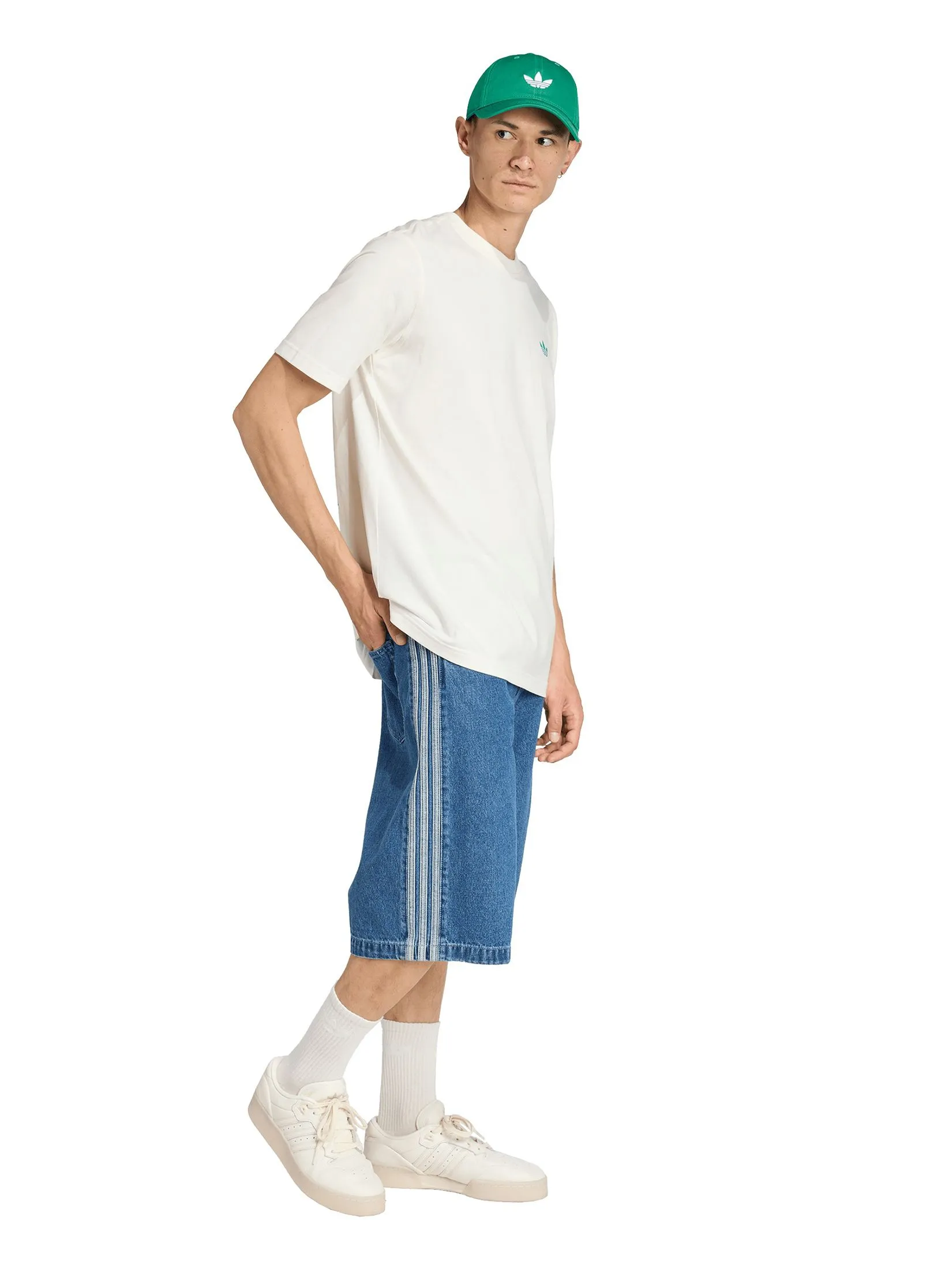 ADIDAS Men T-Shirt Loose Retro Orange GFX Ivory