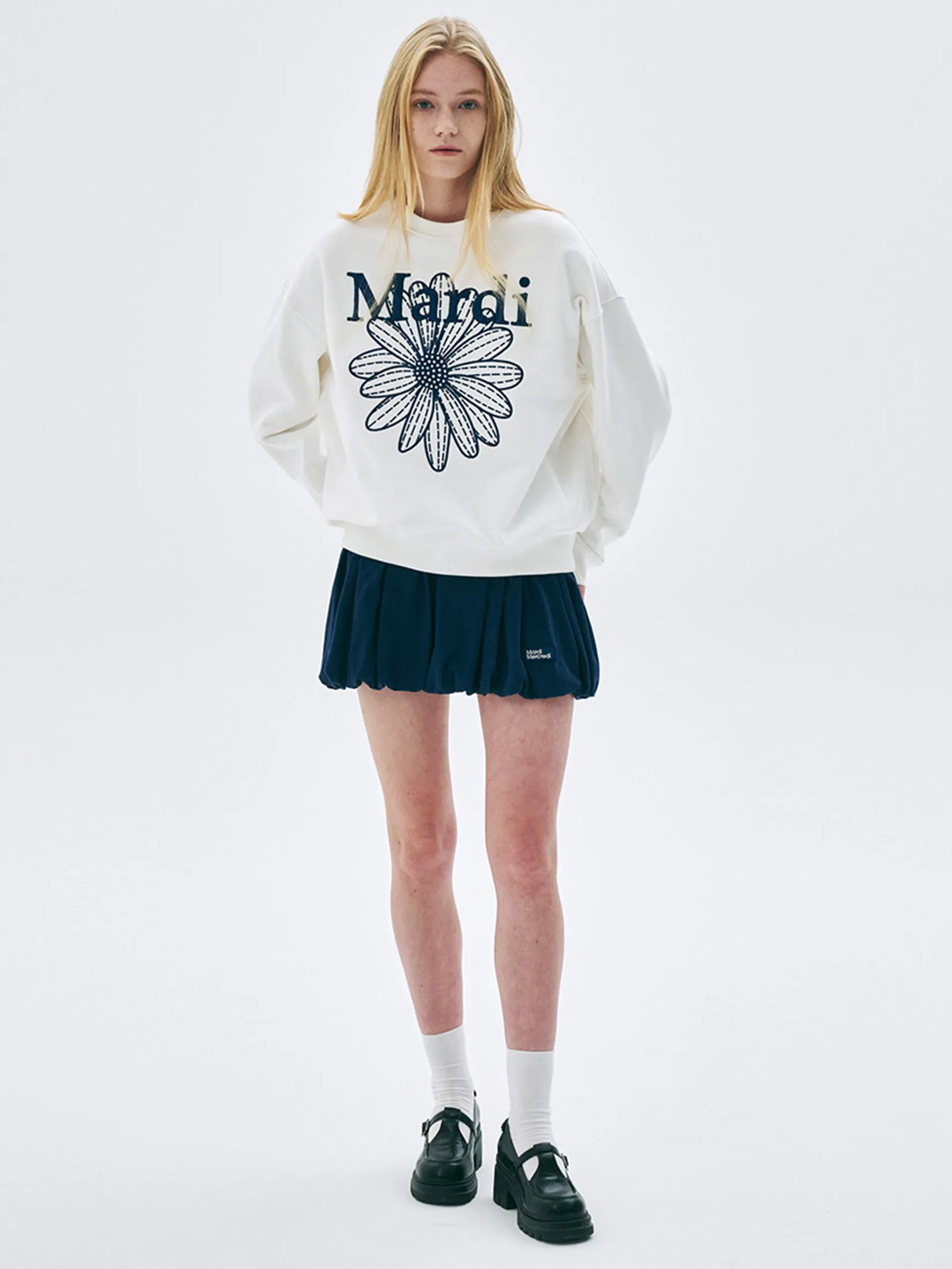 MARDI MERCREDI Volume Mini Skirt Navy F