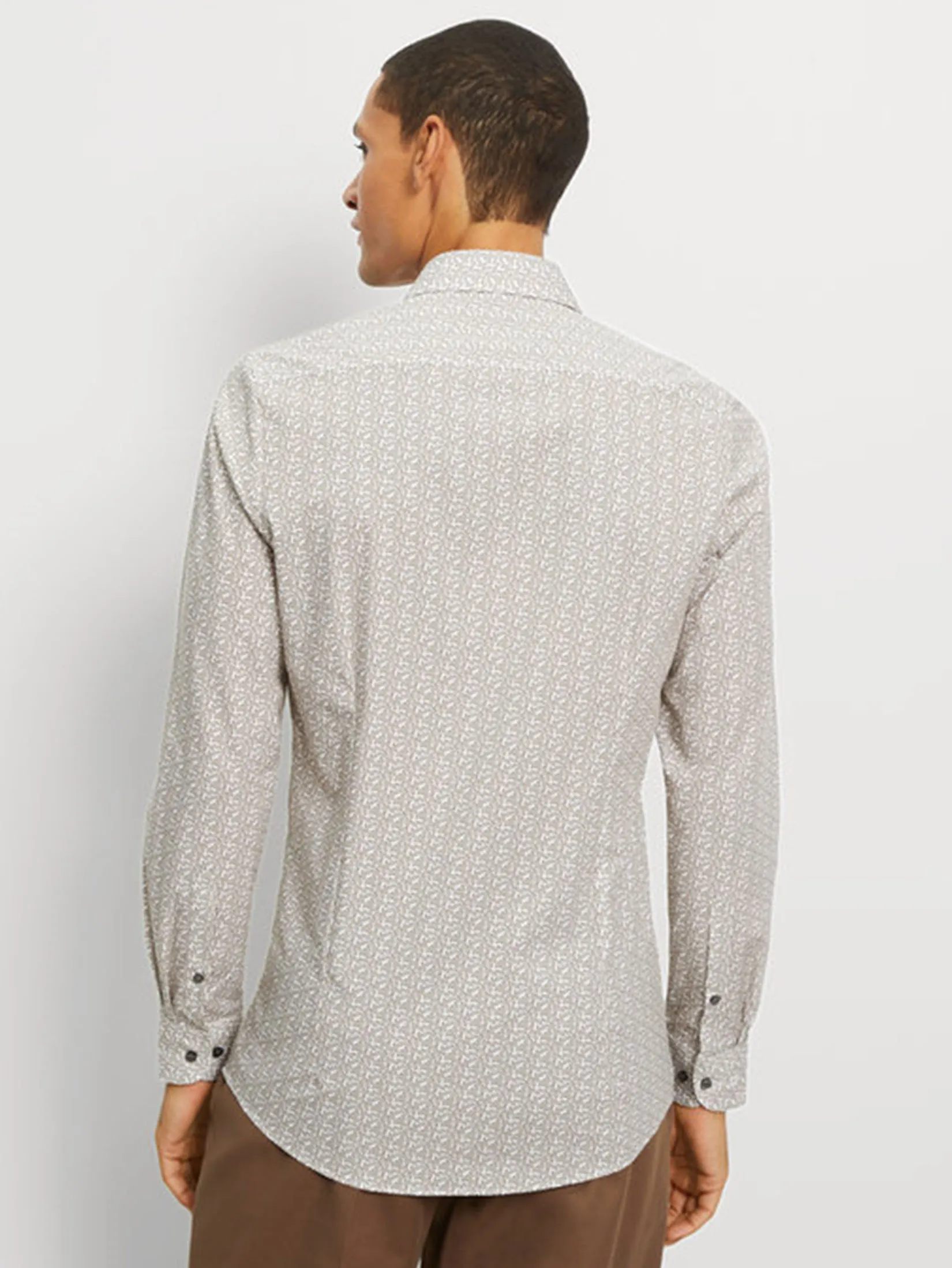 OLYMP MEN S SHIRT LONG SLEEVES BUSINESS SHIRT BODY FIT EASY IRON BROWN