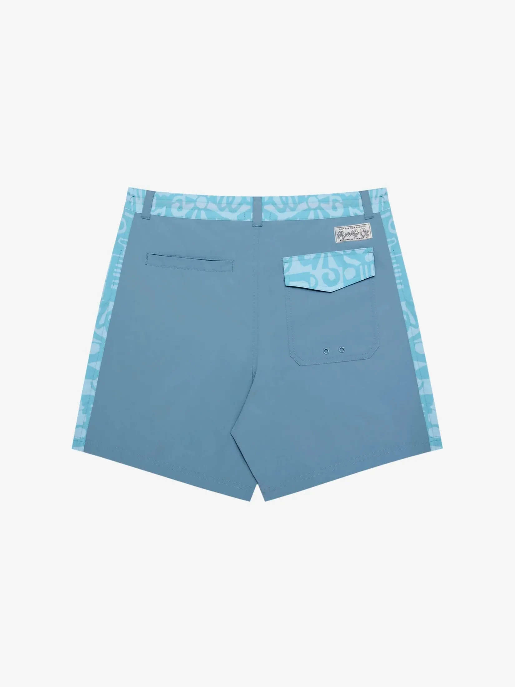 MALBON GOLF GROTTO TRUNKS IN LIGHT BLUE