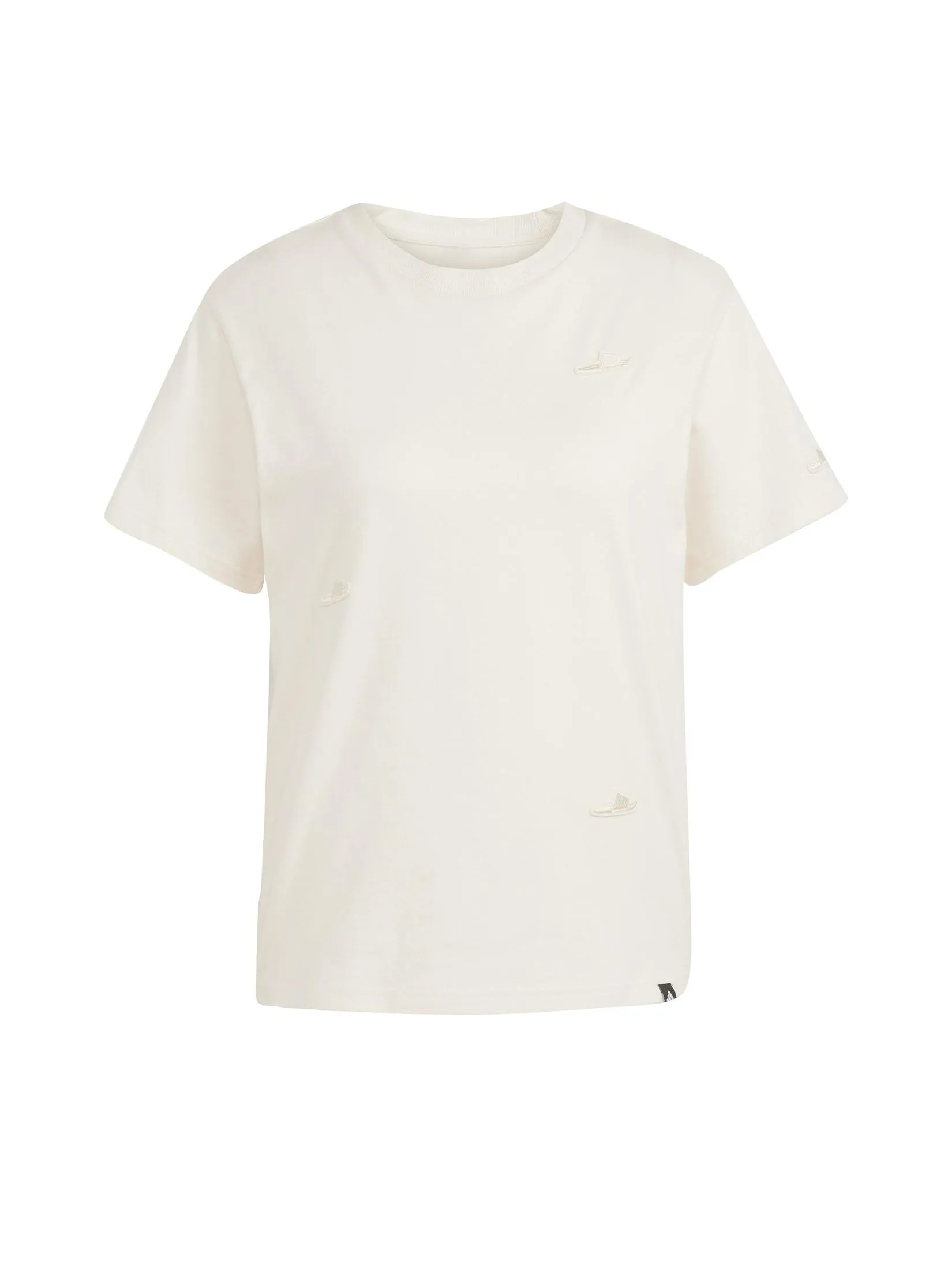 ADIDAS Women T-Shirt Lounge Slide Graphic Wonder White