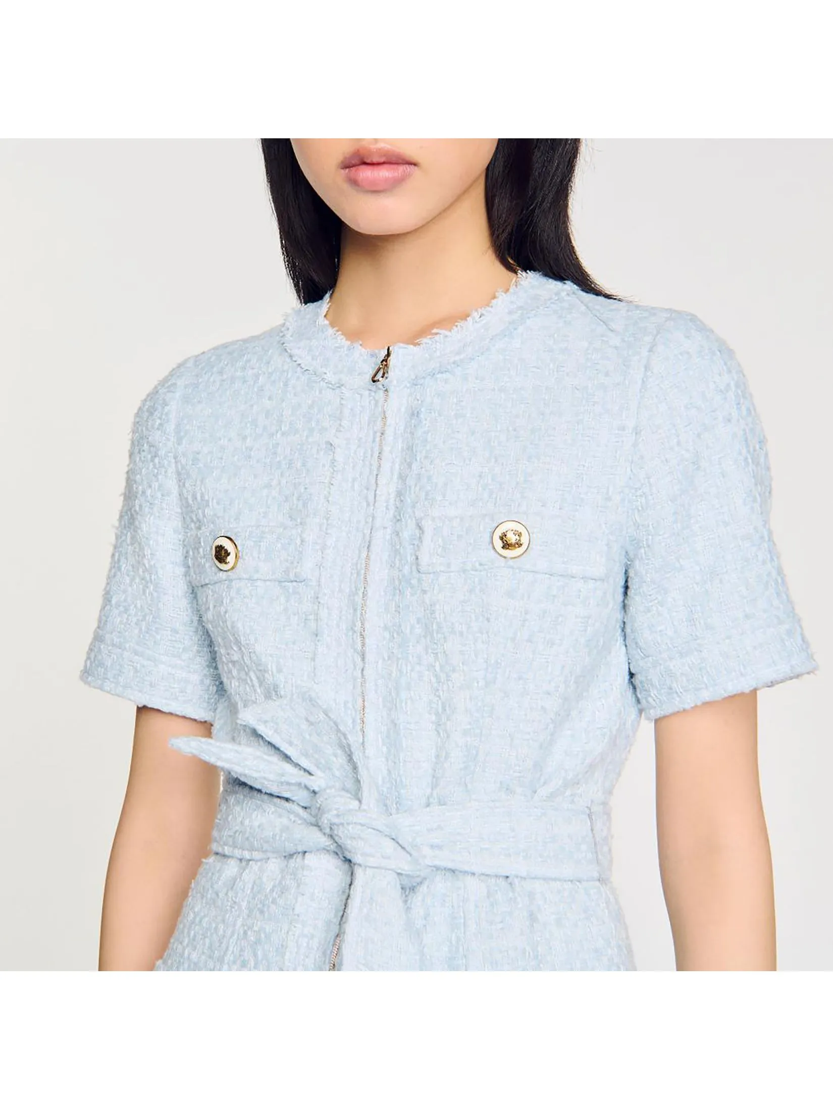 SANDRO Short Tweed Dress