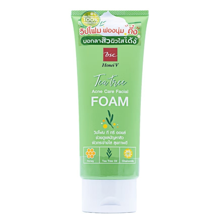 Honei V Bsc Tea Tree Acne Care Facial Foam 100g.