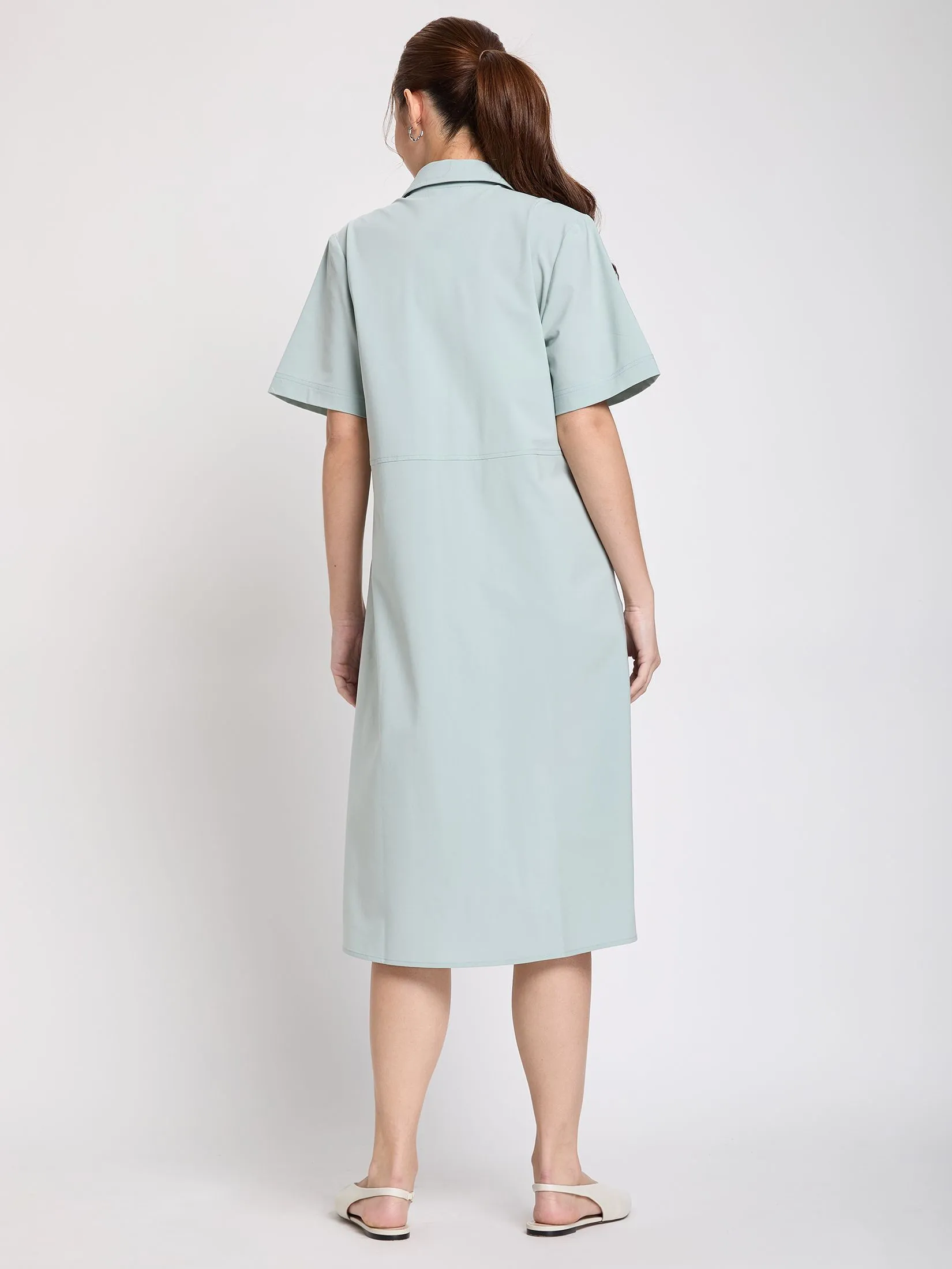 EASY PIECES Women Midi Dress Short Sleeves