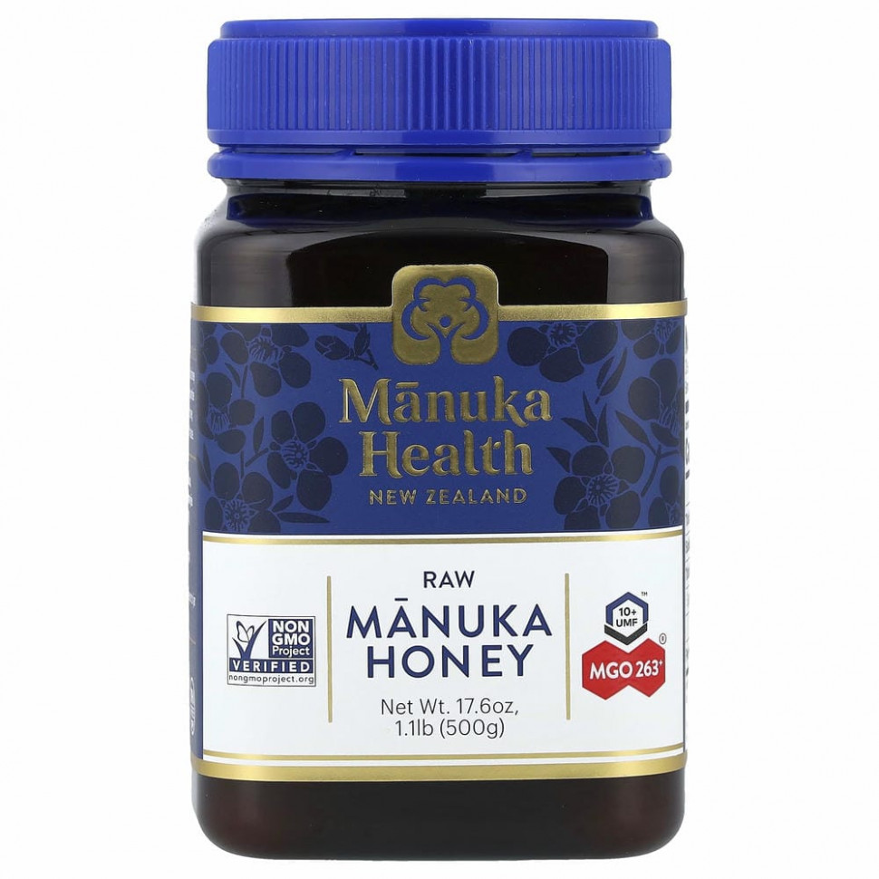 Manuka Health, Мед манука, метилглиоксаль 263+, 500 г (1,1 фунта)