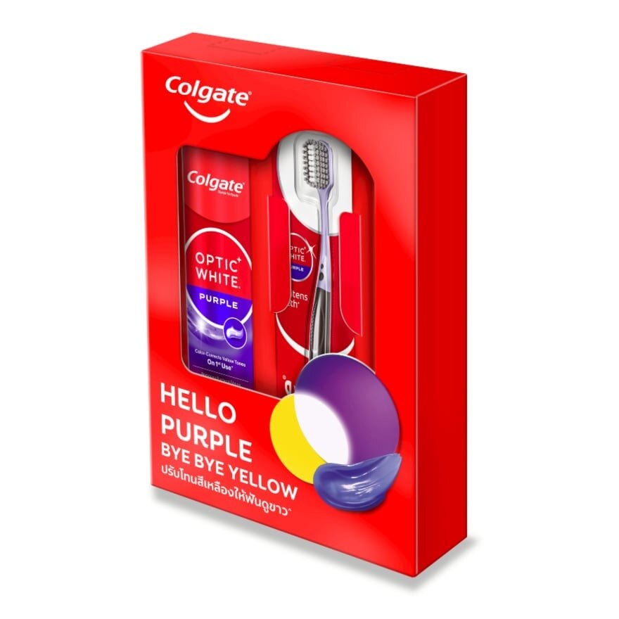 Colgate Optic White Purple Set Toothpaste 100 G.+Toothbrush 1'S