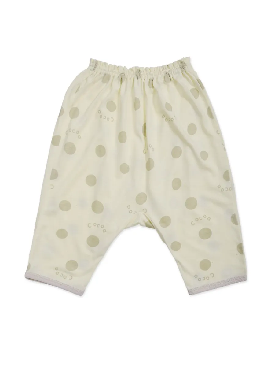 AUKA Green, newborn baby boy s long sleeve set, Cocoa Dot.