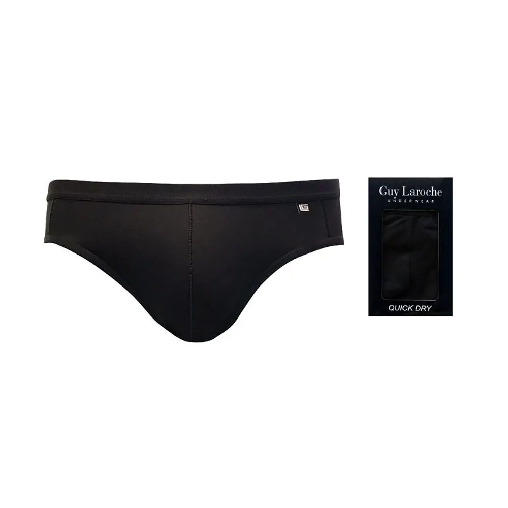 GUY LAROCHE INNERWEAR Black Men's Underwear Quick Dry Pack 1 piece.  (JUS8902R0)