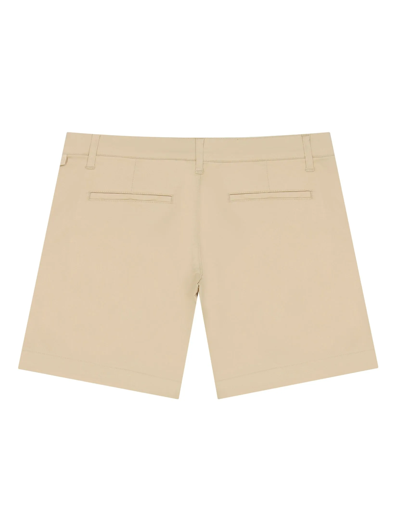GIORDANO Women's Twill Mid-Rise Slim Fit Pocket Shorts (180 Elastic Waistband) Wood fragrance khaki