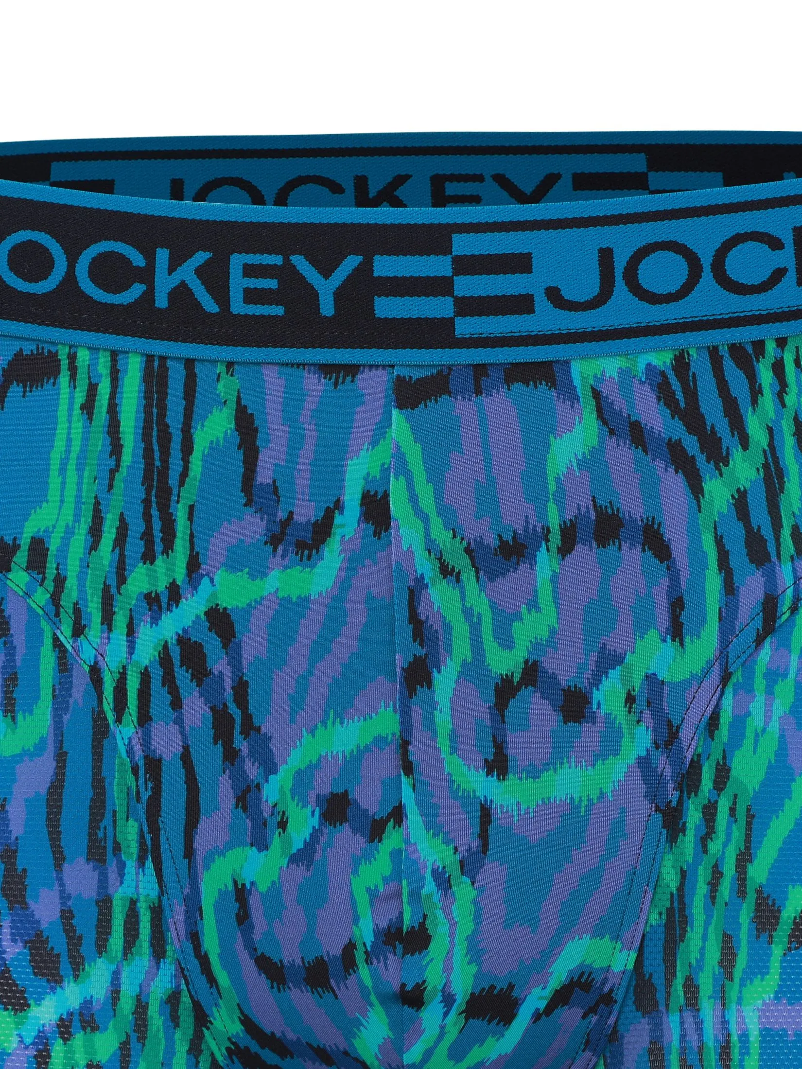 JOCKEY UNDERWEAR Men's SPORT MICROFIBER ACTIVE TRUNKS GREEN