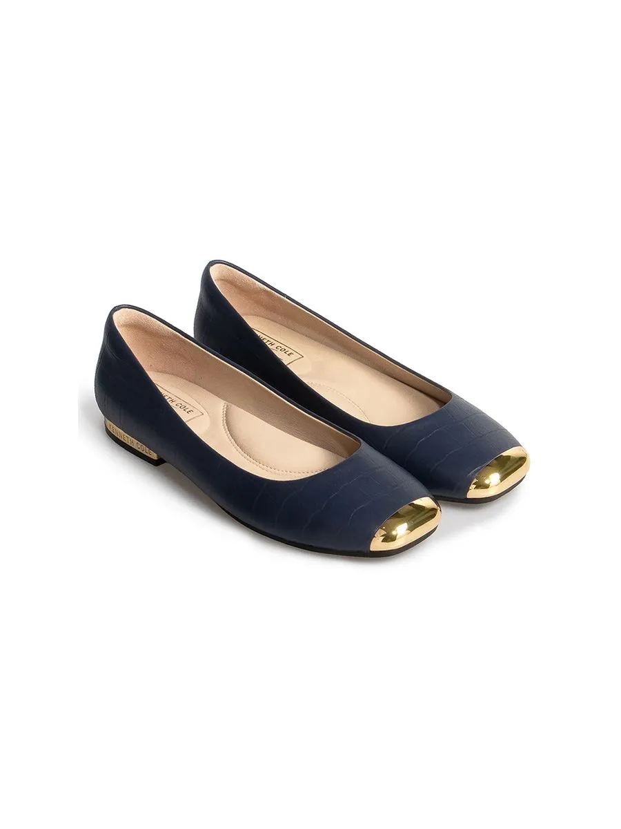 KENNETH COLE WOMEN FLATS ASTAIRE FLATS  X ANNE THONGPRASOM / INDIGO CROC