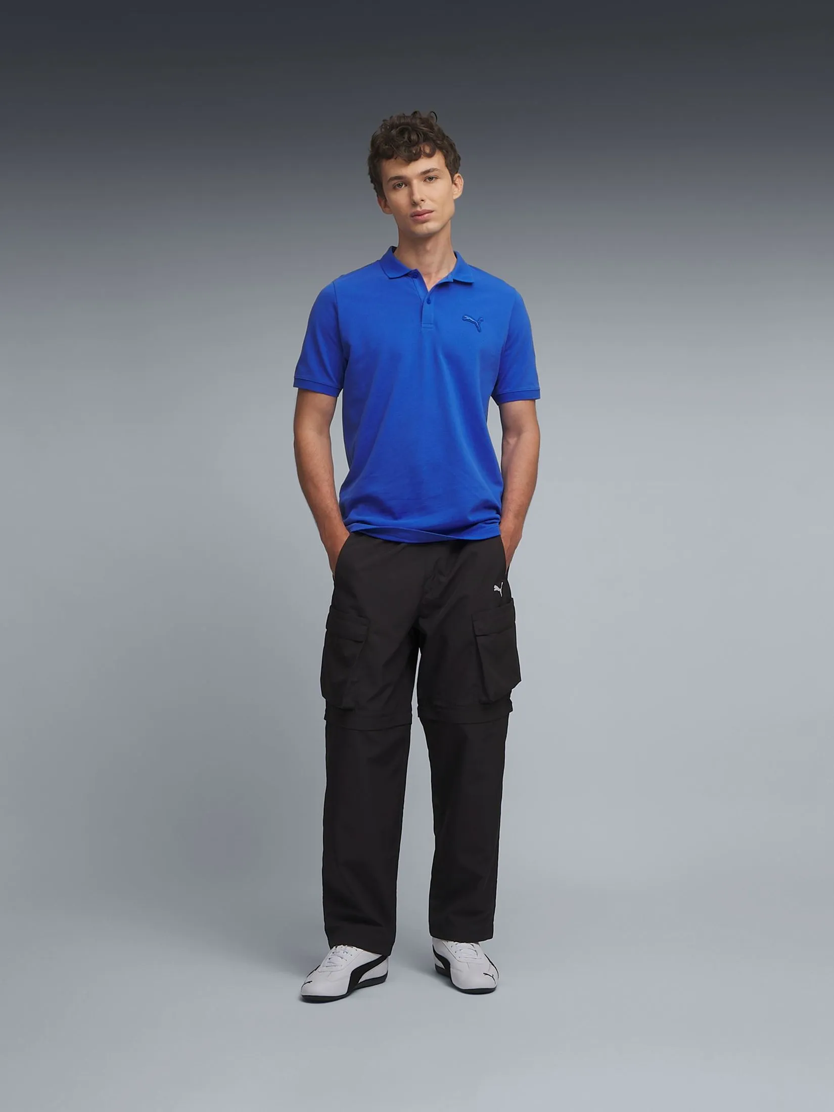 PUMA Men Cargo Pants Wardrobe Essentials 2In1 Puma Black