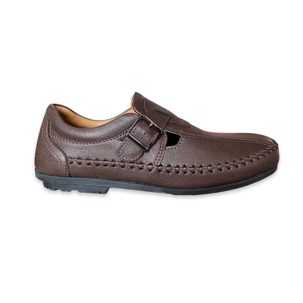 FREEWOOD SHOES Men belt loafer Brown