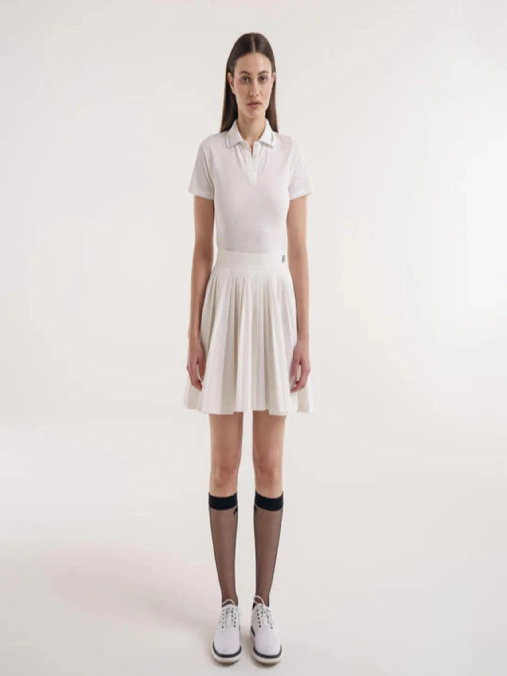 MALBON GOLF KATE SKIRT IN WHITE