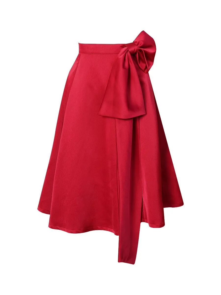 AMASS ME Women Radiant Rouge Elegance Red Skirt