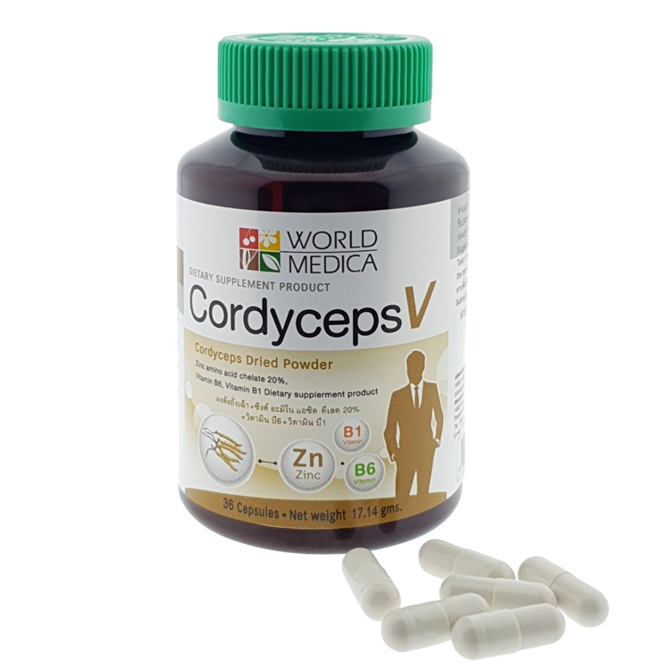Комплекс Кордицепса с витаминами группы B и хелатом цинка V World Medica 36 капсул