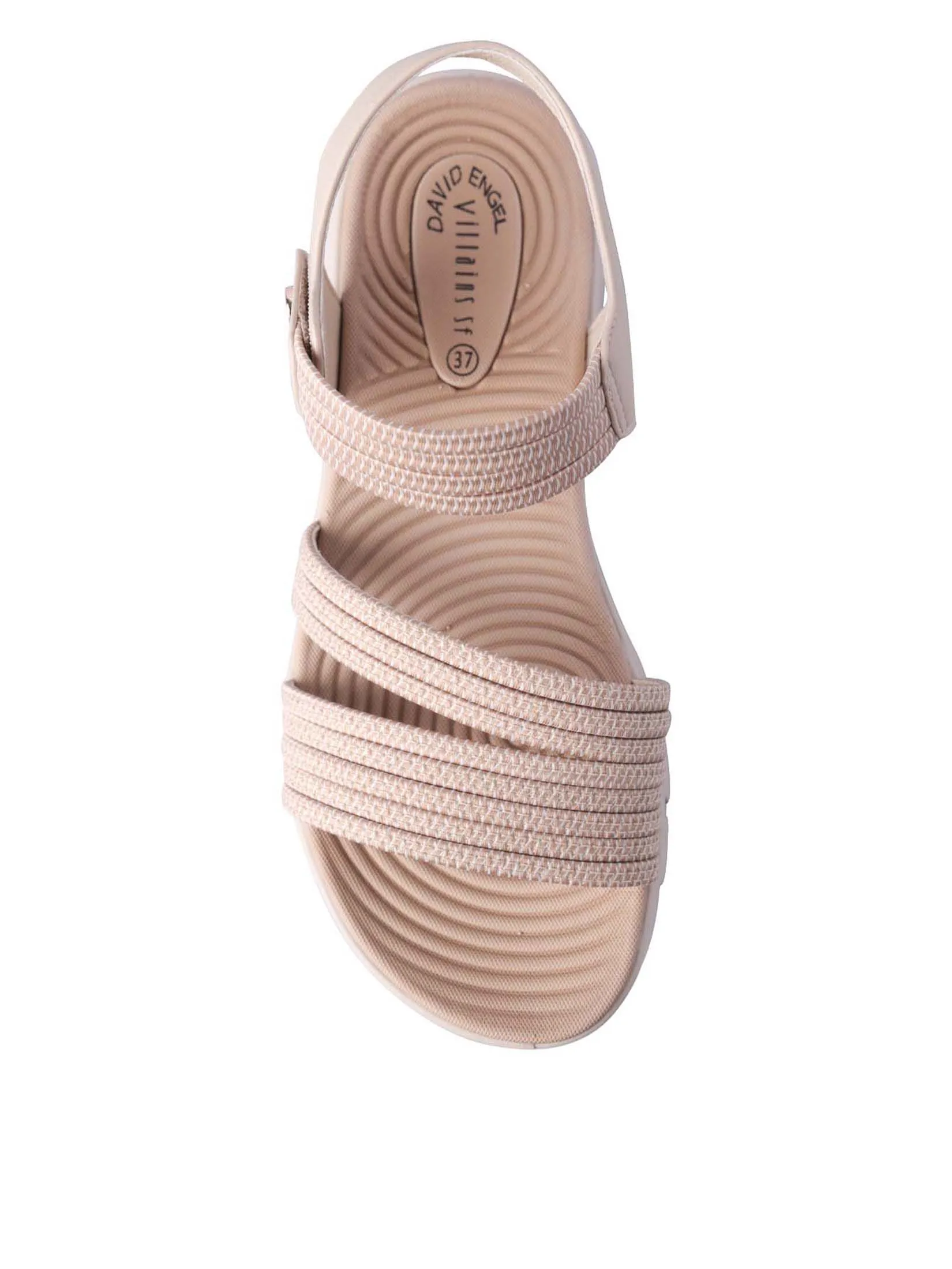 VILLAINS SF STRETCHY Women's Comfort Flat Sandals KHAKI