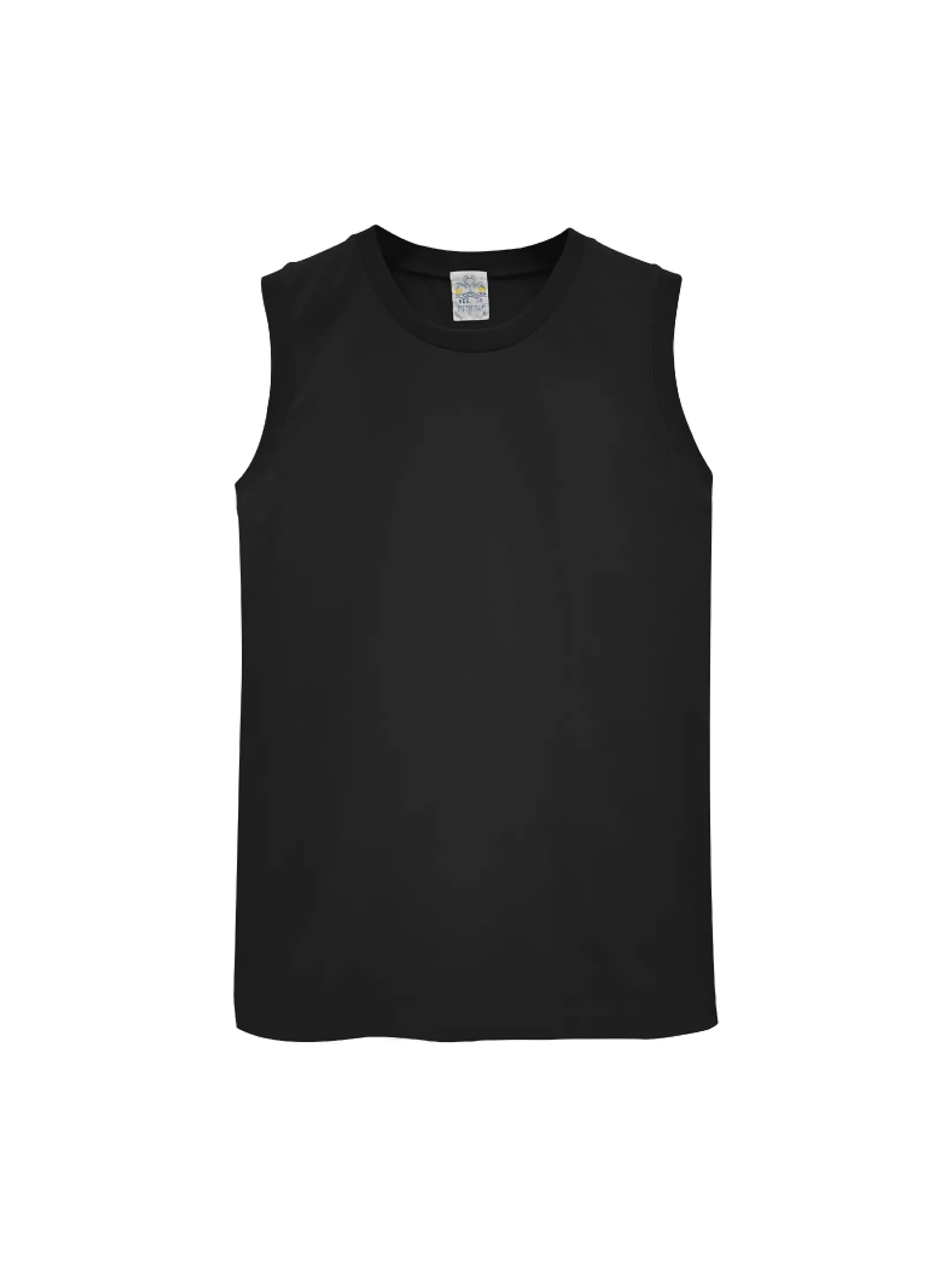 DOUBLE GOOSE Black sleeveless Classic style cotton 100%