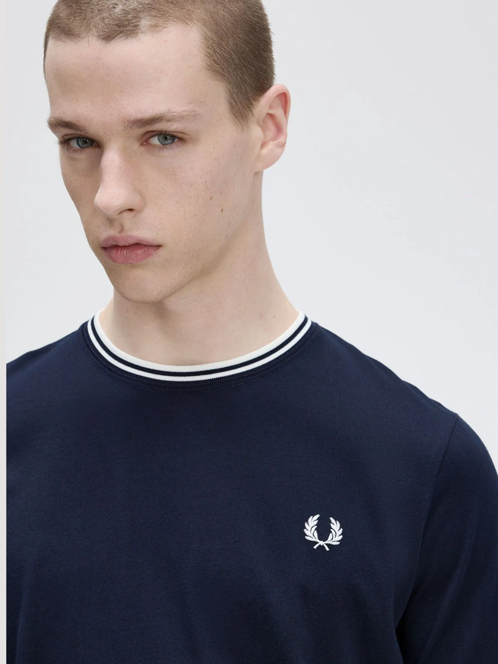 FRED PERRY Men TWINTIPPEDT-SHIRT Navy Blue