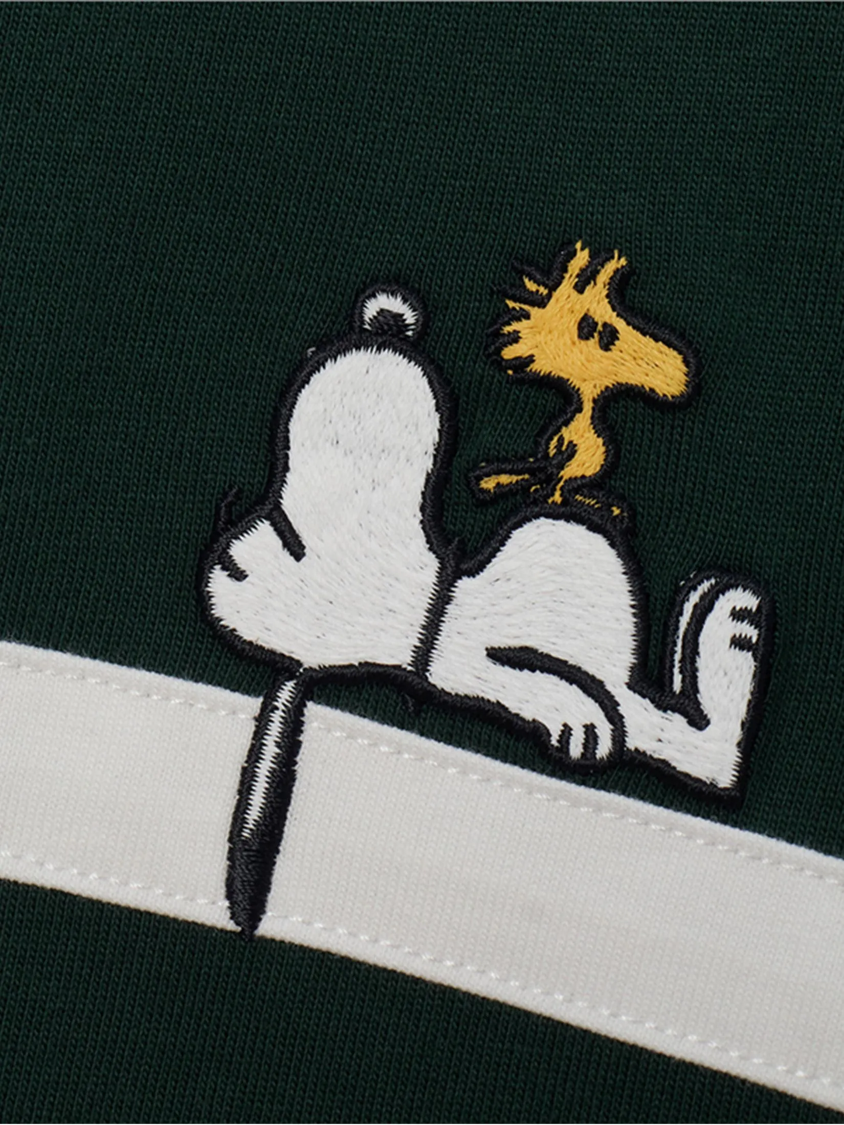 GIORDANO Men's Relax Printed Polo (Snoopy) Midnight Jade Green