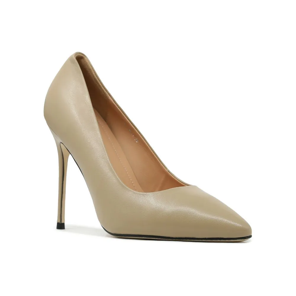 SHU CELEB HEELS 4" IN MILAN SWSC0801-BE12-MATTE NUDE