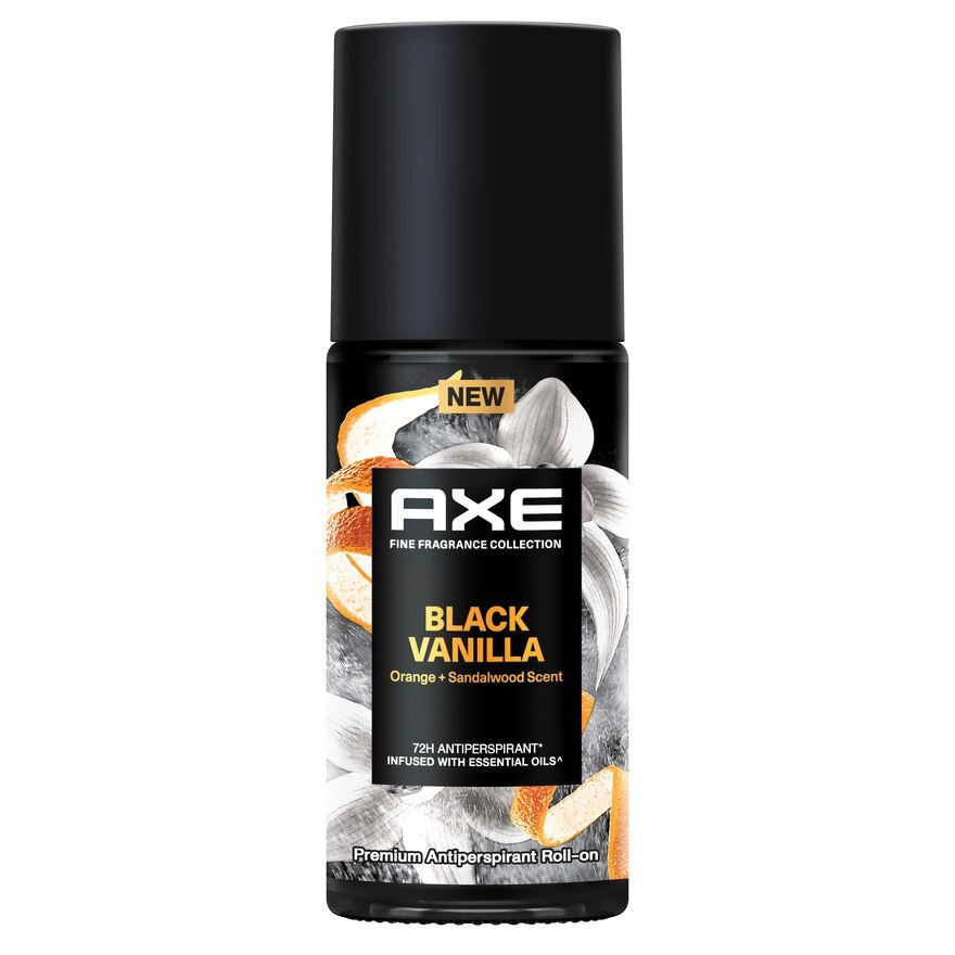 Axe Roll On Black Vanilla Premium Antiperspirant 45 Ml. - Orange