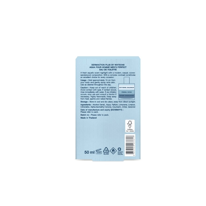 Aqua Pour Homme Men's Perfect Eau De Toilette 50ml.