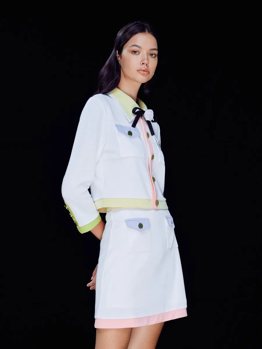 ASV (SS24) Pretty Pale Women Cropped Jacket White