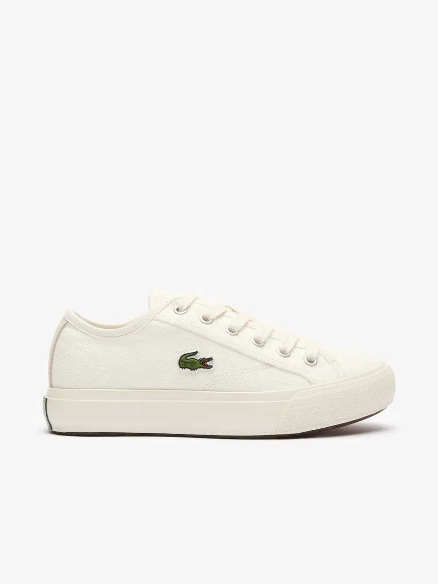 LACOSTE Off White Women’s Backcourt Trainers Size - 3.5 UK