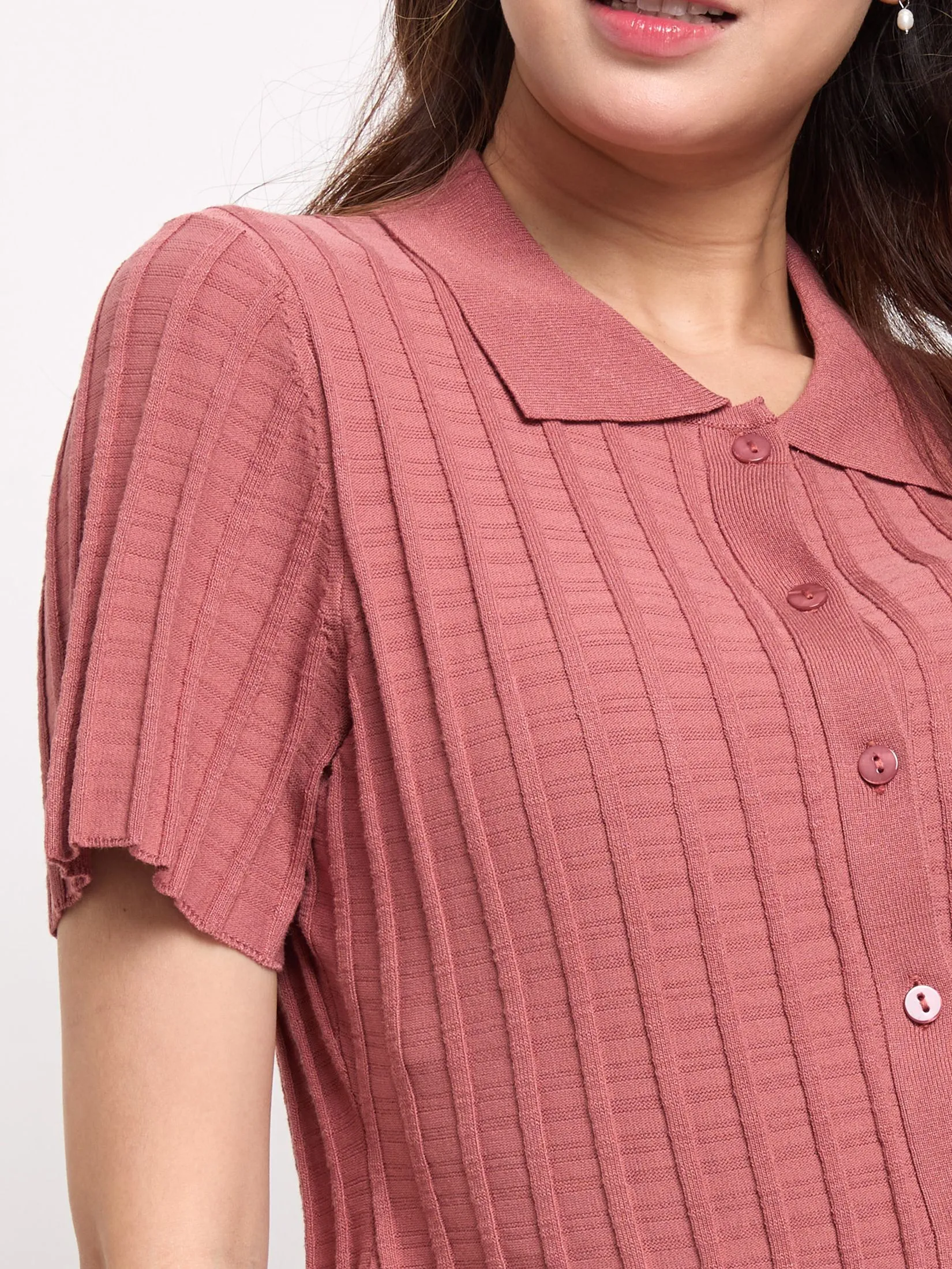 LOLITA Women Top Short Sleeve Textured Knit