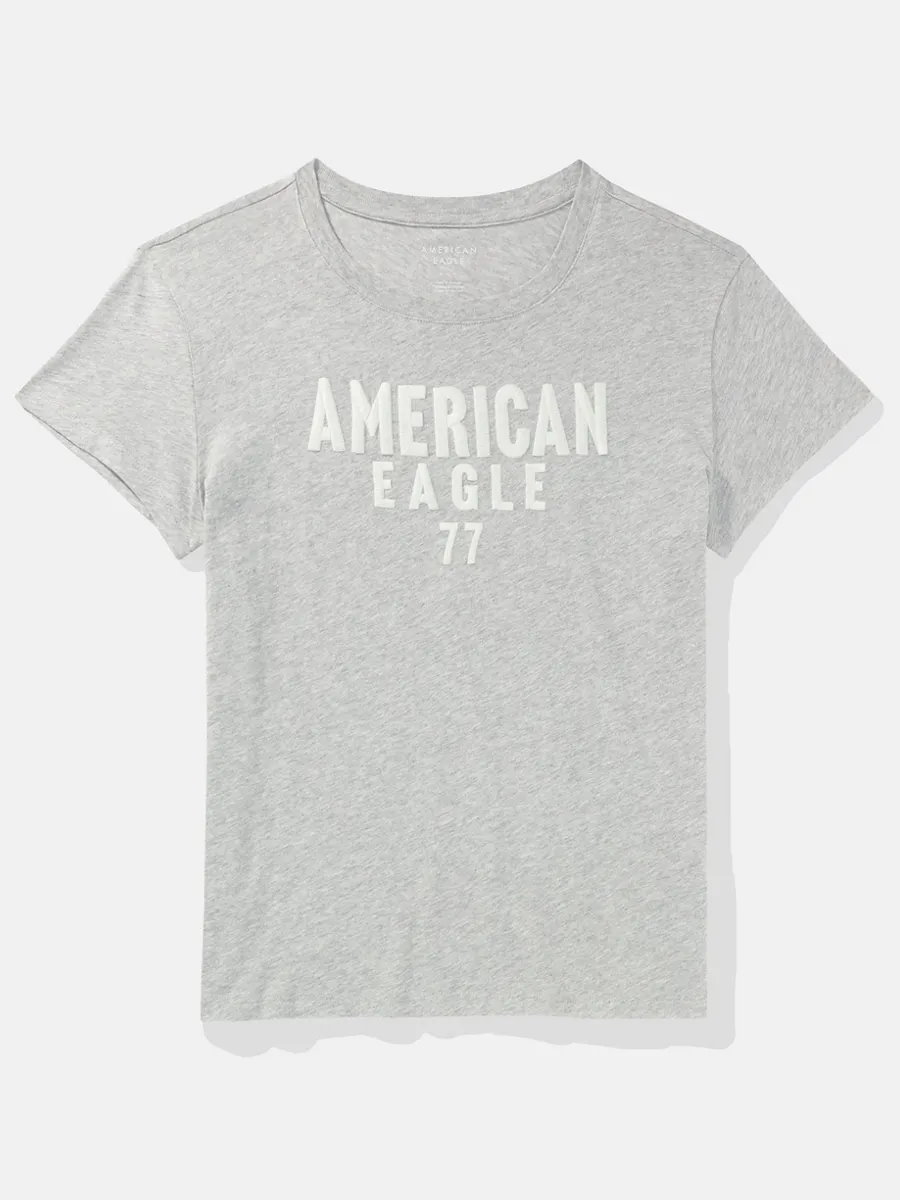 AMERICAN EAGLE WOMEN 9300 INTL CLASSIC TEE 006 HEATHER GRAY