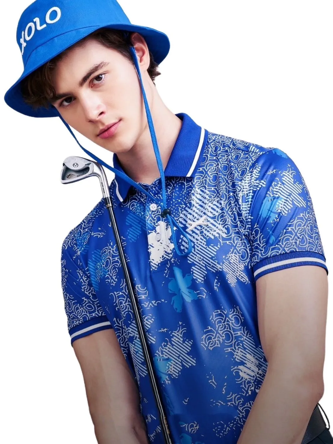 XOLO Blue FLORAL POLO (040113)