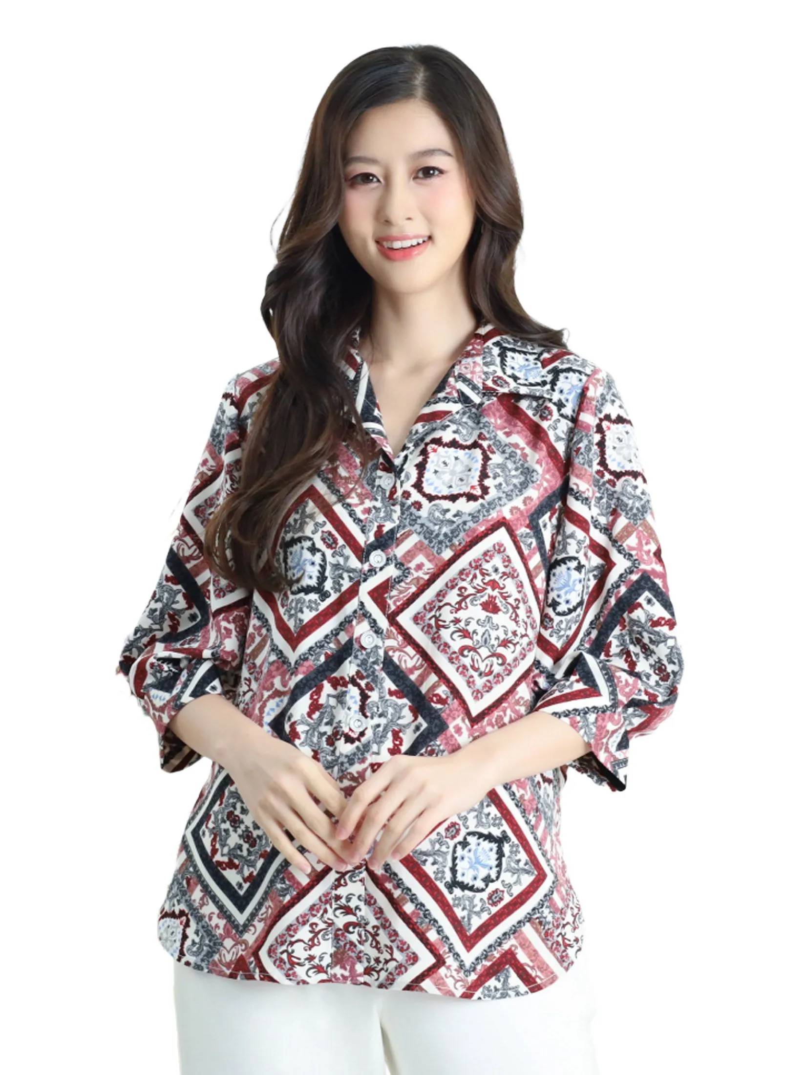 MIKIKO Women Shirt Como Chingira Red