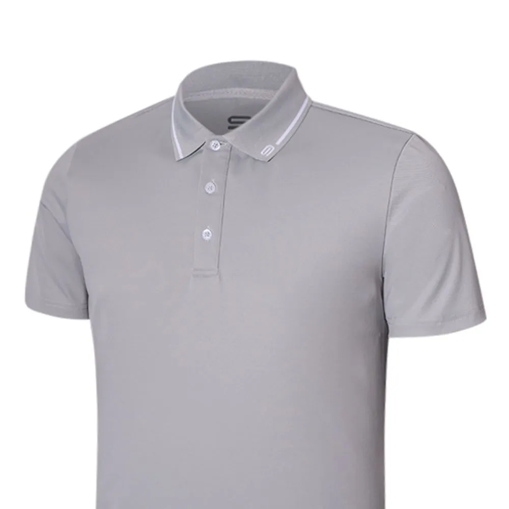 9NINE Men Golf Polo Shirt N25GOPOM02 Grey - 9N358AP707EGTH