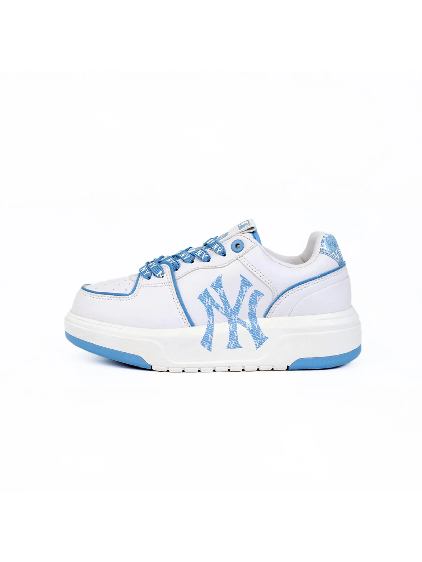 MLB Unisex Chunky Liner Denim Monogram Big Logo (Bl) Model 3ASXD025N 50BLS Blue